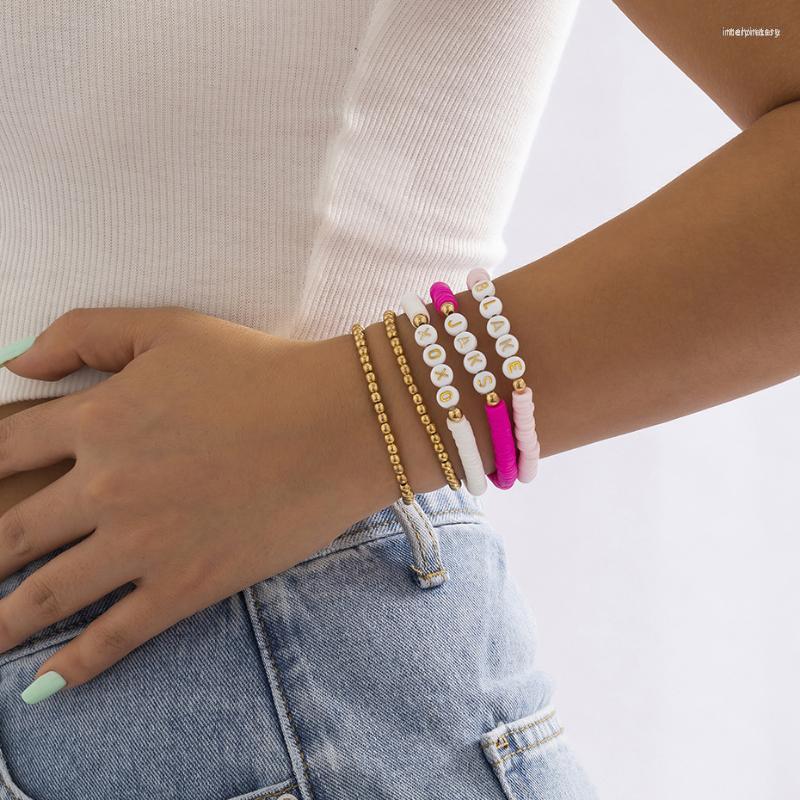 Strand Soft Pottery Beaded Letter Mashup Bracelet Bohemian Women's Beach Suit Jewelry Girl Gift
Strand Soft Pottery Beaded Letter Mashup Bracelet Bohemian Women's Beach Suit Jewelry Girl Gift