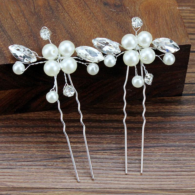 Hair Clips 1 Pair Handmade Silver Color Floral Bridesmaid Pin Pearl Bridal Hairpins Crystal Women Wedding Jewelry
Hair Clips 1 Pair Handmade Silver Color Floral Bridesmaid Pin Pearl Bridal Hairpins Crystal Women Wedding Jewelry
