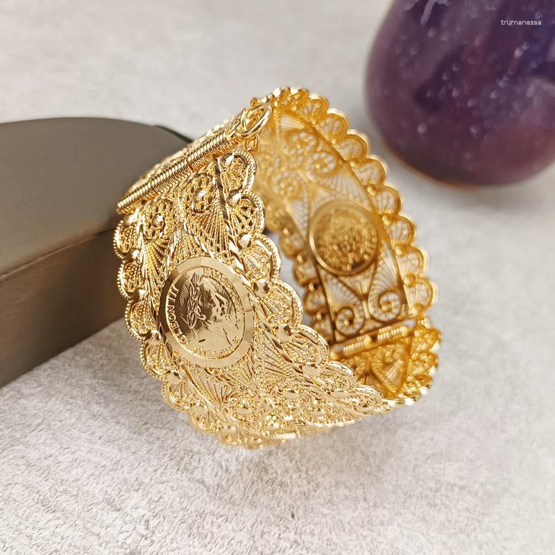 Bangle High Quality Arab Dubai Noble Wide Bracelet Lady Gold Algerian Wedding Jewelry Coin Raym22
Bangle High Quality Arab Dubai Noble Wide Bracelet Lady Gold Algerian Wedding Jewelry Coin Raym22