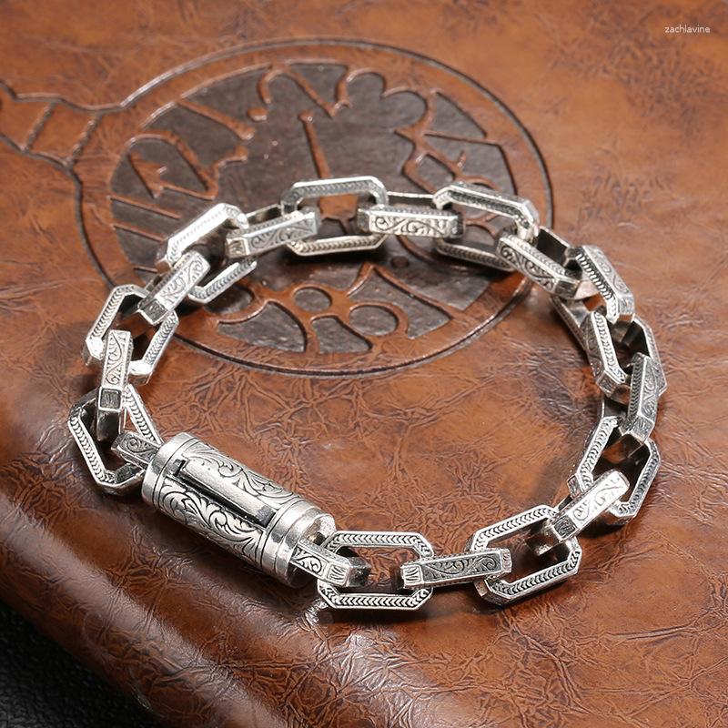 Link Bracelets Karloch Silver Color Vine Grass Pattern Bracelet Creative Design Personalized Retro Handmade Dominant Fashion
Link Bracelets Karloch Silver Color Vine Grass Pattern Bracelet Creative Design Personalized Retro Handmade Dominant Fashion