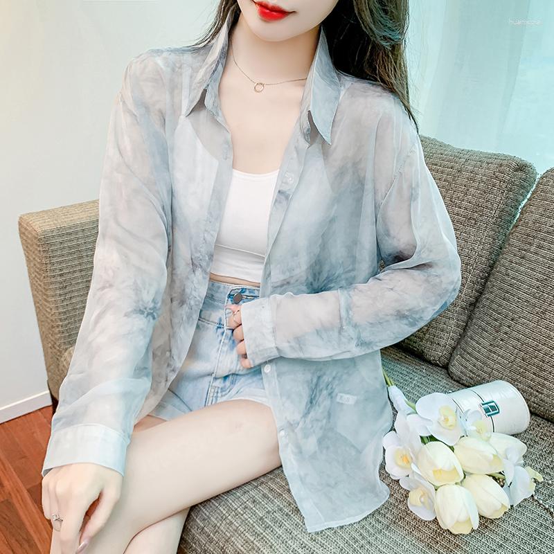Women's Blouses 2023 Summer Thin Long Sleeve Blouse Vintage Sunscreen Shirt For Women Fashion Tie Dye Tops Loose Button Clothes Blusas 27253, Picture
Women's Blouses 2023 Summer Thin Long Sleeve Blouse Vintage Sunscreen Shirt For Women Fashion Tie Dye Tops Loose Button Clothes Blusas 27253, Picture