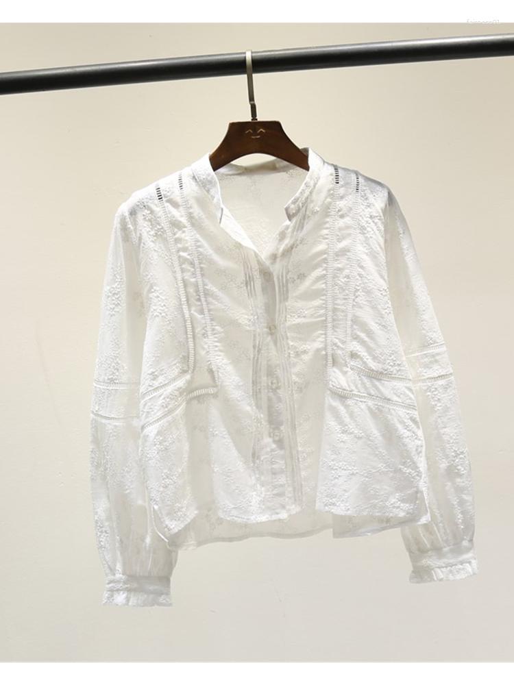 Women's Blouses Lamtrip Unique Little Flowers Embroidery Stand Collar Puff Sleeve Shirt White Cotton Blouse Mori Girl 2023
Women's Blouses Lamtrip Unique Little Flowers Embroidery Stand Collar Puff Sleeve Shirt White Cotton Blouse Mori Girl 2023