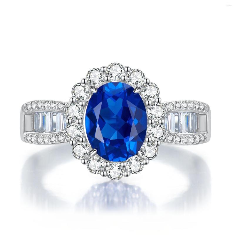 Cluster Rings 925 Sterling Silver 7 9mm Oval Sapphire Party For Women Sparkling High Carbon Diamond Fine Jewelry Mother's Day Gift
Cluster Rings 925 Sterling Silver 7 9mm Oval Sapphire Party For Women Sparkling High Carbon Diamond Fine Jewelry Mother's Day Gift