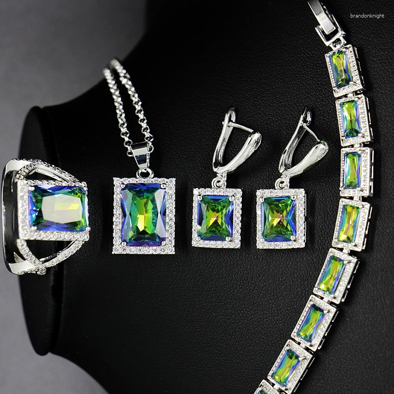 Necklace Earrings Set Funmode 4pcs Colorful Geometric Shape Cubic Zircon Pendant Earring For Female Dubai Wholesale FS100, Picture shown
Necklace Earrings Set Funmode 4pcs Colorful Geometric Shape Cubic Zircon Pendant Earring For Female Dubai Wholesale FS100, Picture shown