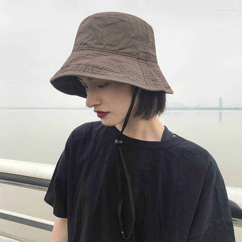 Berets Japanese Summer Embroidery Bucket Hat Woman Outdoor Sun Visor Man Windproof Panama Grils Casual Solid Fisherman Cap, Khaki
Berets Japanese Summer Embroidery Bucket Hat Woman Outdoor Sun Visor Man Windproof Panama Grils Casual Solid Fisherman Cap, Khaki