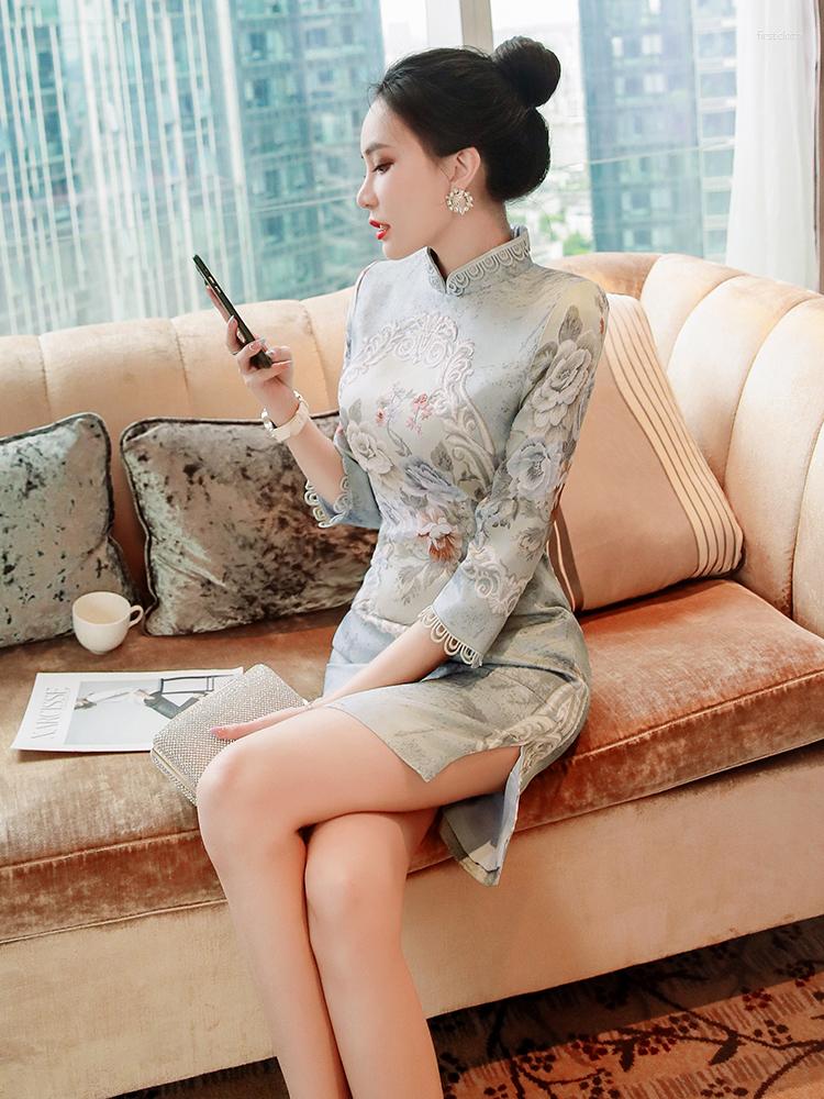 Ethnic Clothing Jacquard Weave Chinese Modern Cheongsam Party Gown Dress Qipao For Ladies
Ethnic Clothing Jacquard Weave Chinese Modern Cheongsam Party Gown Dress Qipao For Ladies