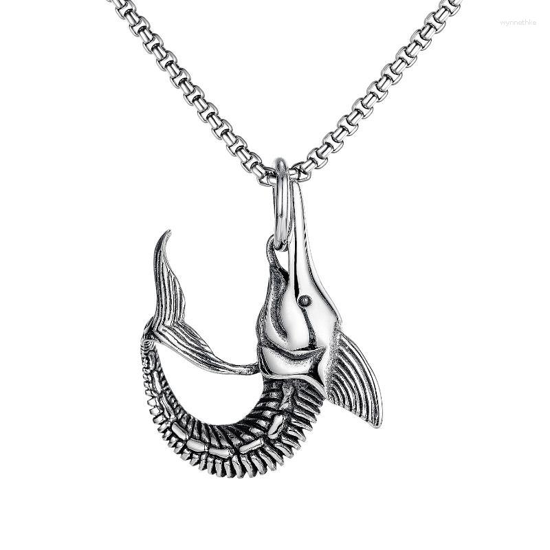 Pendant Necklaces Vintage Gothic Swordfish Pendants Men's Punk Stainless Steel Hip Hop Jewelry Statement Accessories Wholesale
Pendant Necklaces Vintage Gothic Swordfish Pendants Men's Punk Stainless Steel Hip Hop Jewelry Statement Accessories Wholesale