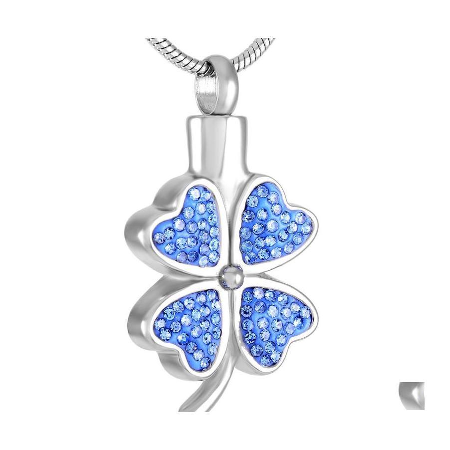 Pendant Necklaces Airaz018 Four Leaf Clover Shape Women Accessories Jewelry Human Cremation Locket Funeral Urn Cask Dh2E8
Pendant Necklaces Airaz018 Four Leaf Clover Shape Women Accessories Jewelry Human Cremation Locket Funeral Urn Cask Dh2E8