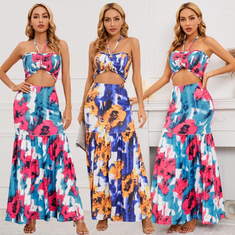 Women' Two Piece Pants Floral Maxi Dress Halter For Women Beach Vacation Crop Top Skirt Set 2 Outfit
Women' Two Piece Pants Floral Maxi Dress Halter For Women Beach Vacation Crop Top Skirt Set 2 Outfit