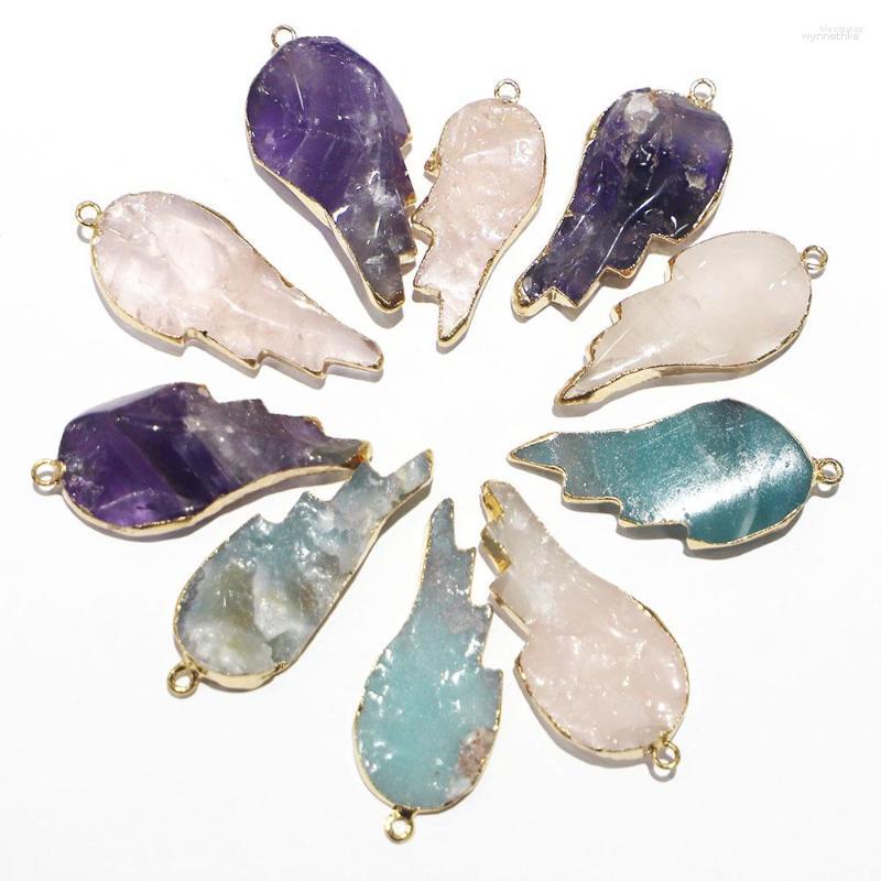 Pendant Necklaces Natural Stone Leaf Gold Plated Necklace Fashion Reiki Charms Ore Making Jewelry Accessories Wholesale 6Pcs
Pendant Necklaces Natural Stone Leaf Gold Plated Necklace Fashion Reiki Charms Ore Making Jewelry Accessories Wholesale 6Pcs