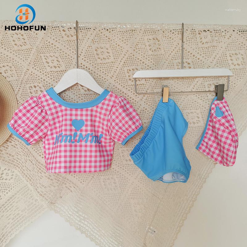 Women' Swimwear Kids Swimsuit Plaids Girls 3Pcs Short Sleeve Toddler Bikini Set Children Swimming Suit Checkered Summer Beach Tankini, Xq1014 pink
Women' Swimwear Kids Swimsuit Plaids Girls 3Pcs Short Sleeve Toddler Bikini Set Children Swimming Suit Checkered Summer Beach Tankini, Xq1014 pink