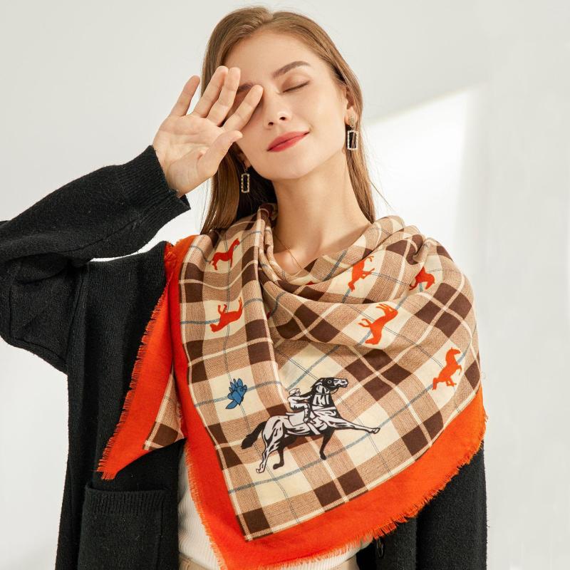 Scarves Large Winter Tassels Scarf Giant Cashmere Wraps Women Horse Print Warm Cape Stole Blanket 130
Scarves Large Winter Tassels Scarf Giant Cashmere Wraps Women Horse Print Warm Cape Stole Blanket 130