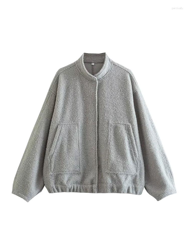 Women' Jackets Nlzgmsj Coat Bombers Gray Outwear With Button Long Sleeve Top Loose Winter Warm Woman Ins, Picture shown
Women' Jackets Nlzgmsj Coat Bombers Gray Outwear With Button Long Sleeve Top Loose Winter Warm Woman Ins, Picture shown