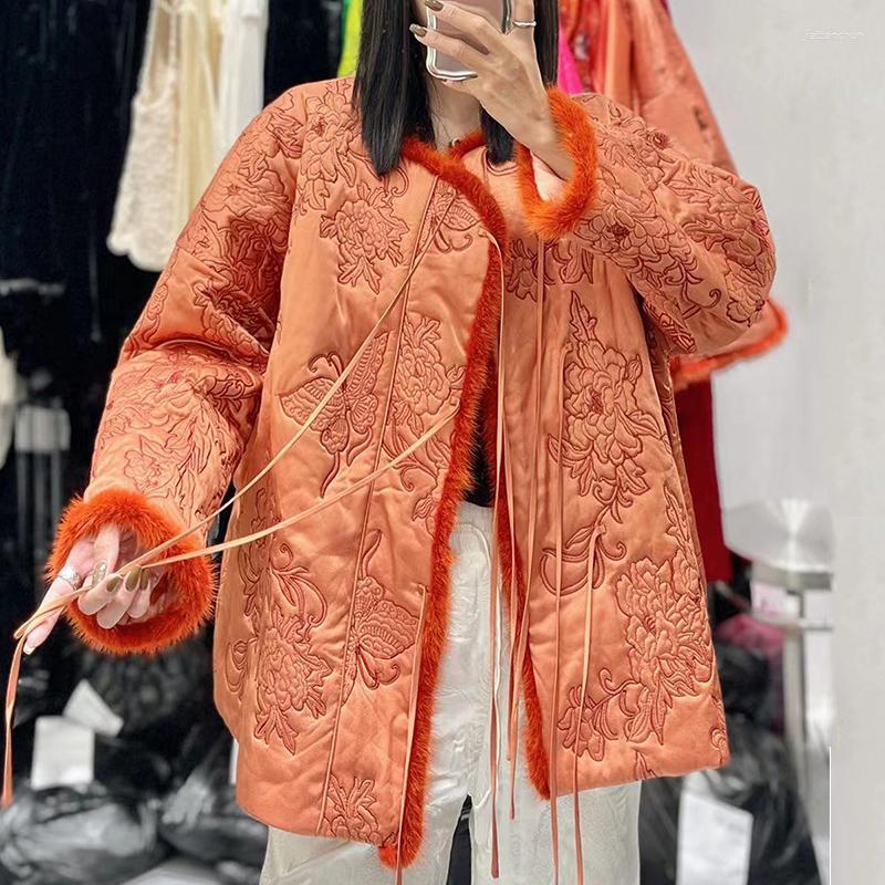 Women' Trench Coats Winter Chinese Style O-Neck Cotton Clothes Women' Exquisite Embroidery Big Flowers Vintage Lace Up Loose Coat -XL, Black
Women' Trench Coats Winter Chinese Style O-Neck Cotton Clothes Women' Exquisite Embroidery Big Flowers Vintage Lace Up Loose Coat -XL, Black