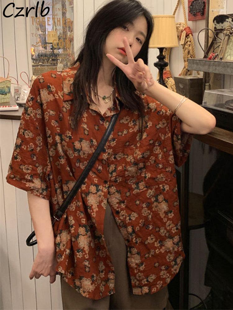 Women' Blouses Floral Shirts Women Vintage Loose Streetwear Aesthetic Summer Vacation American Style Female Casual Simple All-match Ins, As shown
Women' Blouses Floral Shirts Women Vintage Loose Streetwear Aesthetic Summer Vacation American Style Female Casual Simple All-match Ins, As shown
