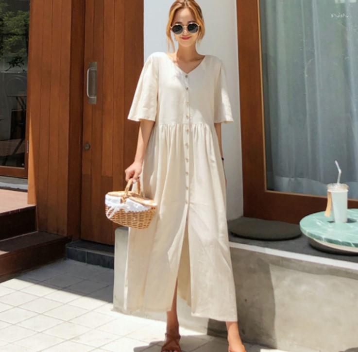 Casual Dresses Maxi Cotton Linen Shirt Dress Spring Summer Women 2023 Oversize Loose Long Robe Beach Black Vestidos
Casual Dresses Maxi Cotton Linen Shirt Dress Spring Summer Women 2023 Oversize Loose Long Robe Beach Black Vestidos