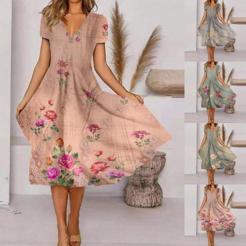 Casual Dresses Summer For Women Fashionable Skin-Friendly Vintage Floral Printed Loose Party Dress 2023 Suit Set Vestidos, Mint green
Casual Dresses Summer For Women Fashionable Skin-Friendly Vintage Floral Printed Loose Party Dress 2023 Suit Set Vestidos, Mint green