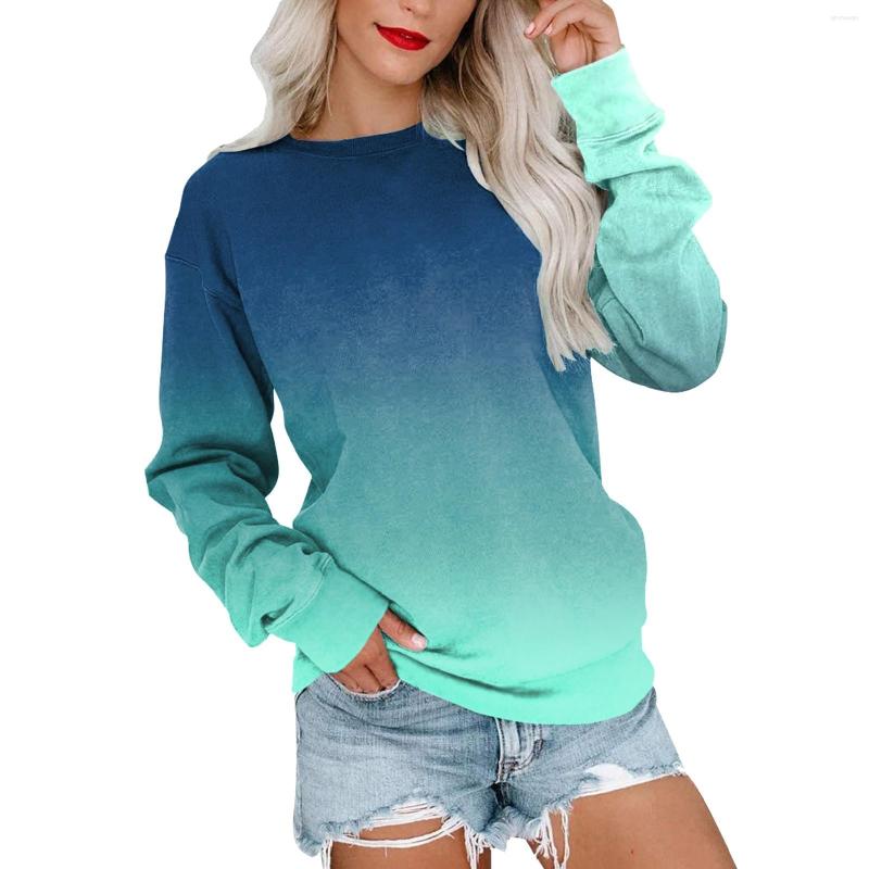 Gym Clothing Womens Gradient Print Casual Round Neck Sweatshirt Long Sleeve Top Cute Pullover Loose Version Sweater, Green
Gym Clothing Womens Gradient Print Casual Round Neck Sweatshirt Long Sleeve Top Cute Pullover Loose Version Sweater, Green