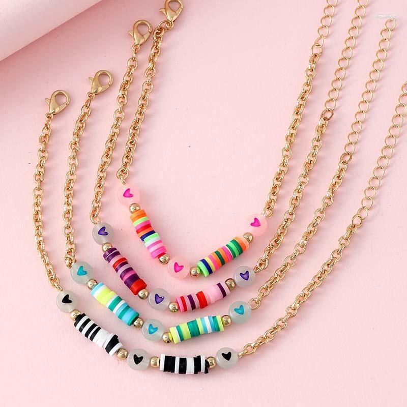Anklets Lovecryst 4Pcs/set Ethnic Luminous Heart Bead Adjustable Summer Beach Alloy Chain Anklet For Kids Girls Friendship Gifts
Anklets Lovecryst 4Pcs/set Ethnic Luminous Heart Bead Adjustable Summer Beach Alloy Chain Anklet For Kids Girls Friendship Gifts