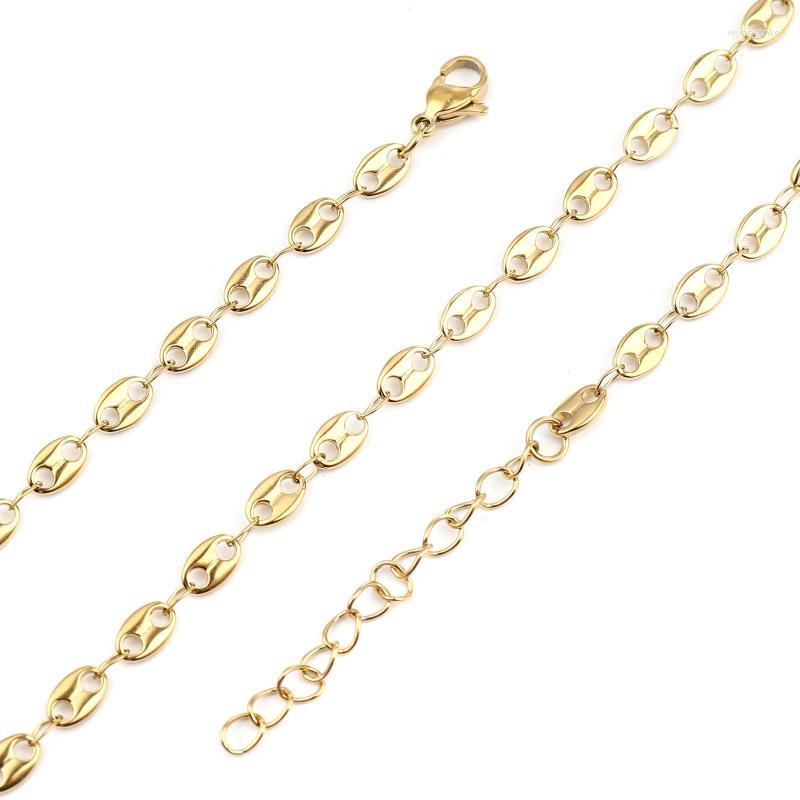Chains 1PC Stainless Steel Chain Necklace Coffee Bean Lobster Extension Jewelry Women Fashion 45cm/60cm Long
Chains 1PC Stainless Steel Chain Necklace Coffee Bean Lobster Extension Jewelry Women Fashion 45cm/60cm Long