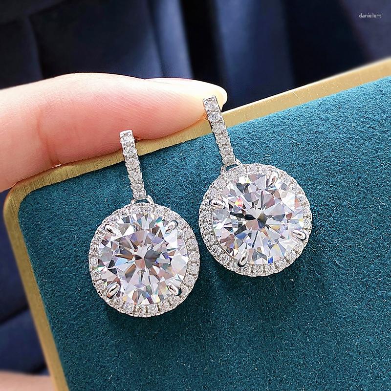 Stud Earrings Solid 925 Sterling Silver 5CT Round Created Moissanite Diamond Drop For Women Sparkling Wedding Party Fine Jewelry
Stud Earrings Solid 925 Sterling Silver 5CT Round Created Moissanite Diamond Drop For Women Sparkling Wedding Party Fine Jewelry