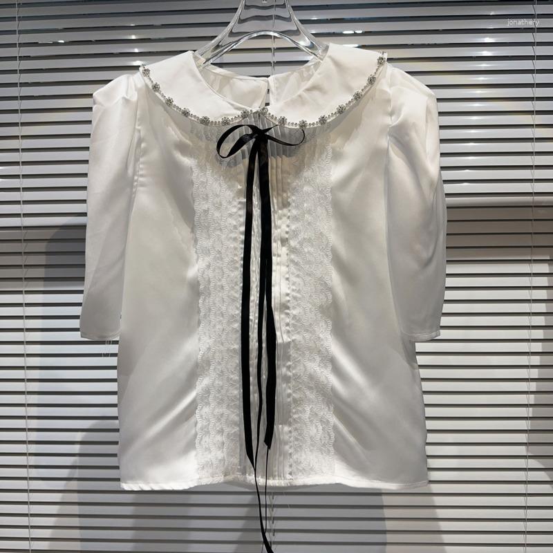 Women' Blouses BORVEMAYS White 2023 Summer Long Sleeve Solid Color Drawstring Bow Diamonds Elegant Shirt Women WZ3345
Women' Blouses BORVEMAYS White 2023 Summer Long Sleeve Solid Color Drawstring Bow Diamonds Elegant Shirt Women WZ3345