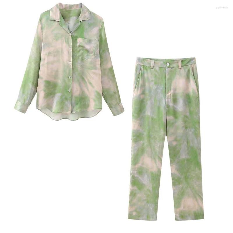 Women's Blouses Women's 2023 Spring Silk Tie-dyed Shirt Casual Fashion Chic Lapel Long Sleeve Pocket Single Breasted Top Trousers Mujer, As shown 1
Women's Blouses Women's 2023 Spring Silk Tie-dyed Shirt Casual Fashion Chic Lapel Long Sleeve Pocket Single Breasted Top Trousers Mujer, As shown 1
