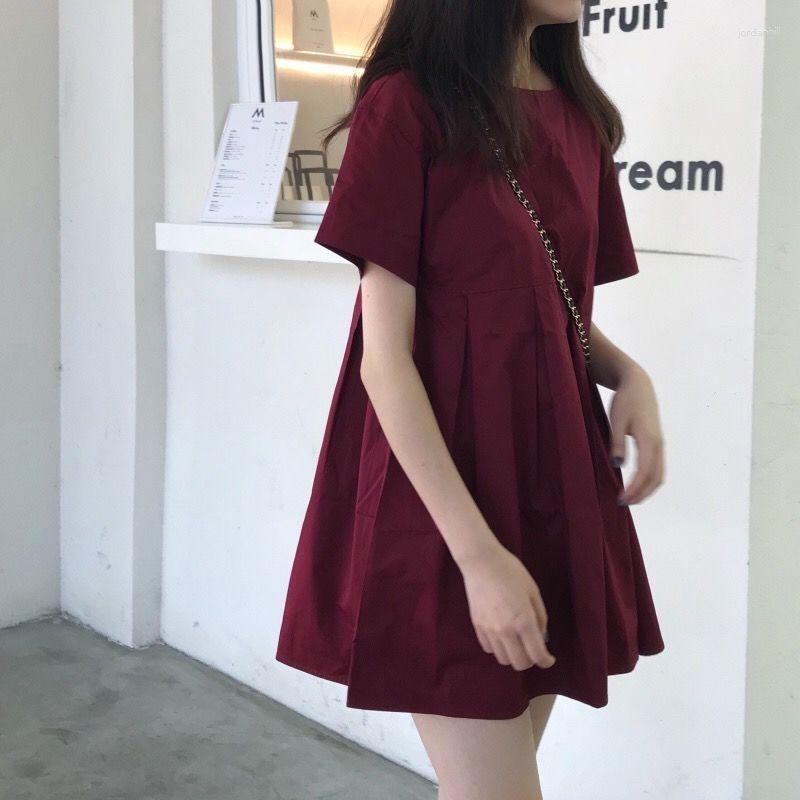 Party Dresses Short Sleeve Dress Women Pleated Loose O-Neck Solid Casual Empire Elegant Sweet Korean Style Fashion Clothing Plus Size 2XL, Black
Party Dresses Short Sleeve Dress Women Pleated Loose O-Neck Solid Casual Empire Elegant Sweet Korean Style Fashion Clothing Plus Size 2XL, Black