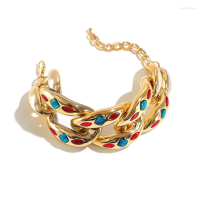 Link Bracelets Chain Punk Chunky Plastic Hip Hop Bracelet For Women Men Personality Dripping Oil Twist Thick Vintage Jewelr Raym22
Link Bracelets Chain Punk Chunky Plastic Hip Hop Bracelet For Women Men Personality Dripping Oil Twist Thick Vintage Jewelr Raym22