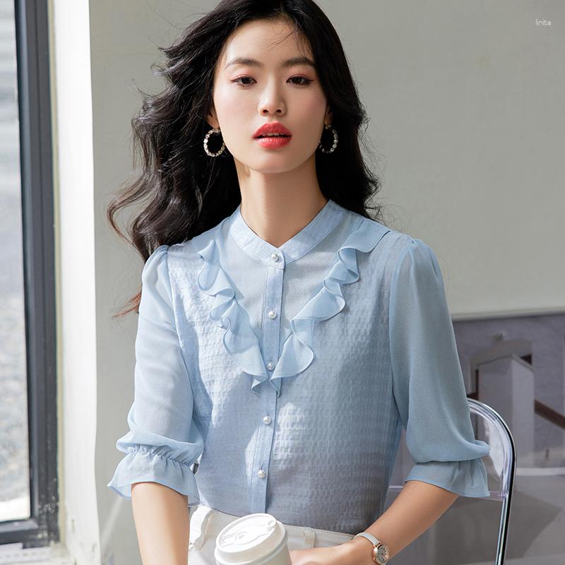 Women' Blouses Summer Elegant Shirts OL Styles Women Business Work Wear Female Tops Clothes -4XL, White
Women' Blouses Summer Elegant Shirts OL Styles Women Business Work Wear Female Tops Clothes -4XL, White