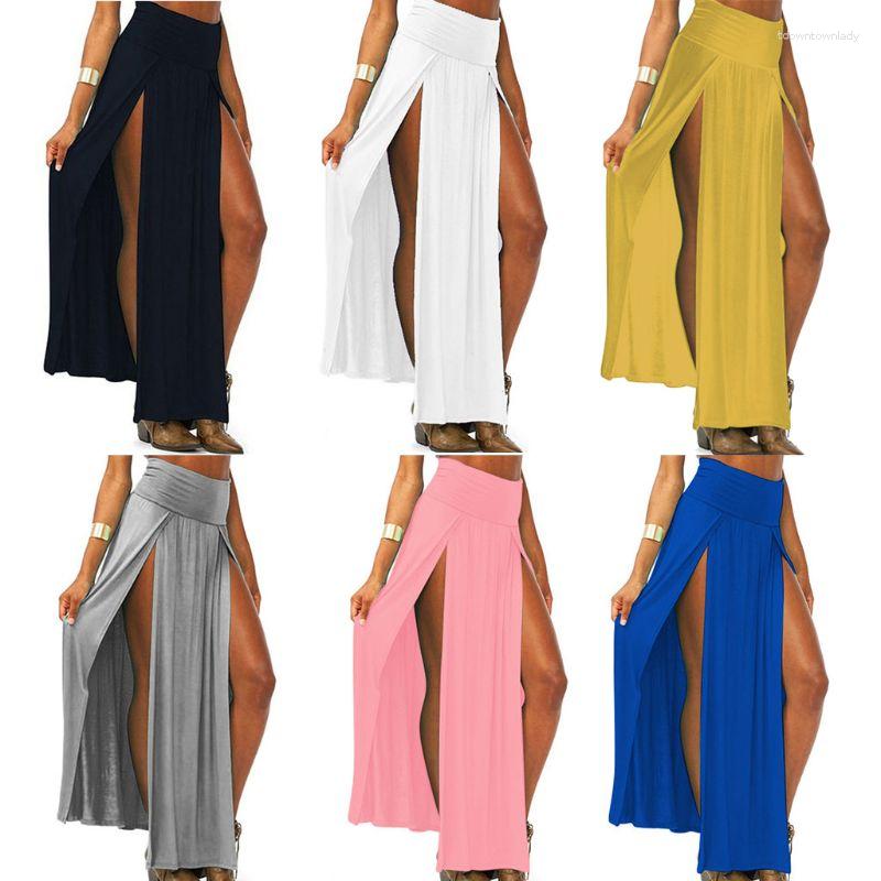 Skirts Womens High Waist Sexy Double Slit Front Open Knit Maxi Long Skirt Solid Color P, Black
Skirts Womens High Waist Sexy Double Slit Front Open Knit Maxi Long Skirt Solid Color P, Black