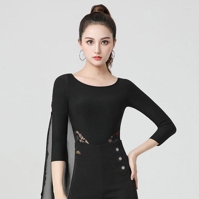 Stage Wear 2023 Black Ballroom Modern Dance Tops Women Round Neck Sexy Latin Bodysuit Waltz Practice Leotard Clothes
Stage Wear 2023 Black Ballroom Modern Dance Tops Women Round Neck Sexy Latin Bodysuit Waltz Practice Leotard Clothes