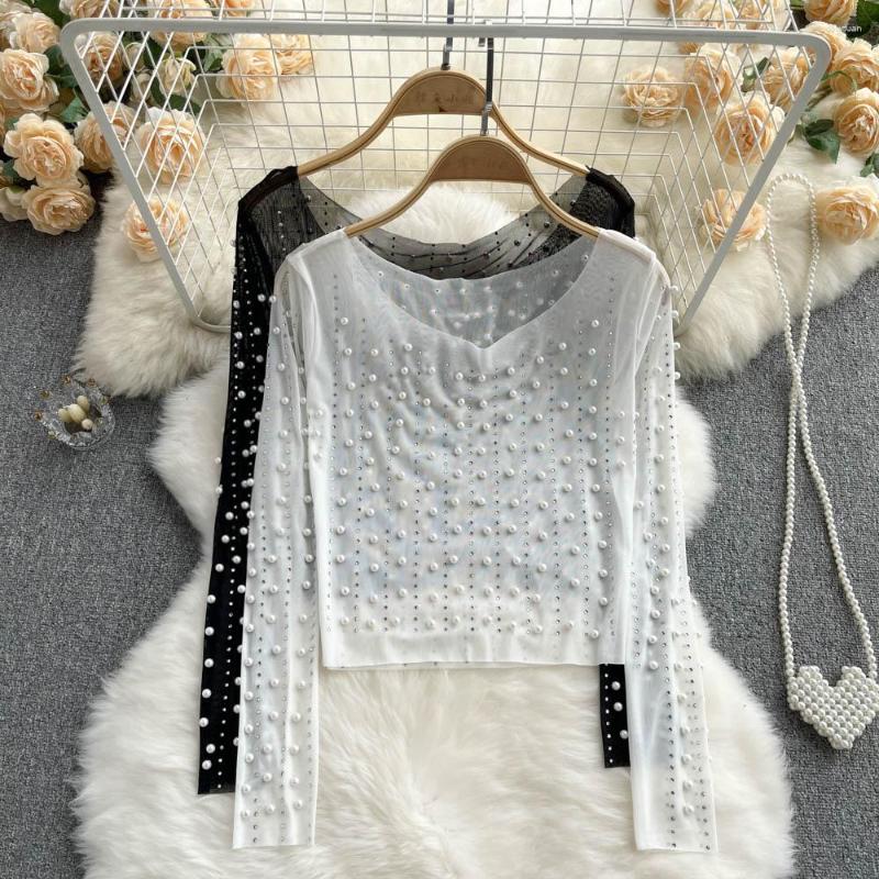 Women's T Shirts Korean Fashion Lace Shirt Personality Hollow Out Diamond Beaded Loose Sunscreen Long-sleeved Chic Knitted Sweater Women, Black
Women's T Shirts Korean Fashion Lace Shirt Personality Hollow Out Diamond Beaded Loose Sunscreen Long-sleeved Chic Knitted Sweater Women, Black