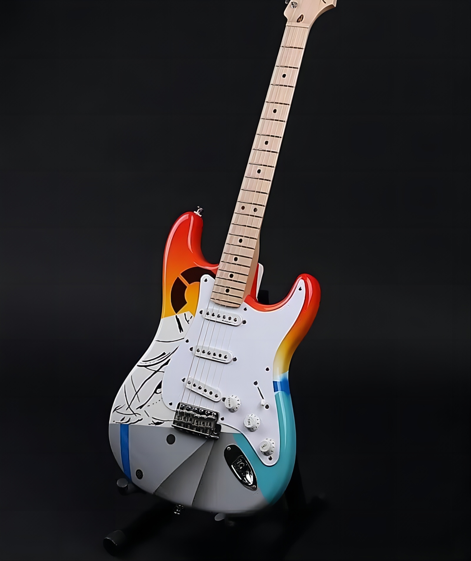 EricClapton Crash Rainbow Crashocaster Over the Rainbow st Electric Guitar Custom Shop Hand Work Painted Strat China Guitars
EricClapton Crash Rainbow Crashocaster Over the Rainbow st Electric Guitar Custom Shop Hand Work Painted Strat China Guitars