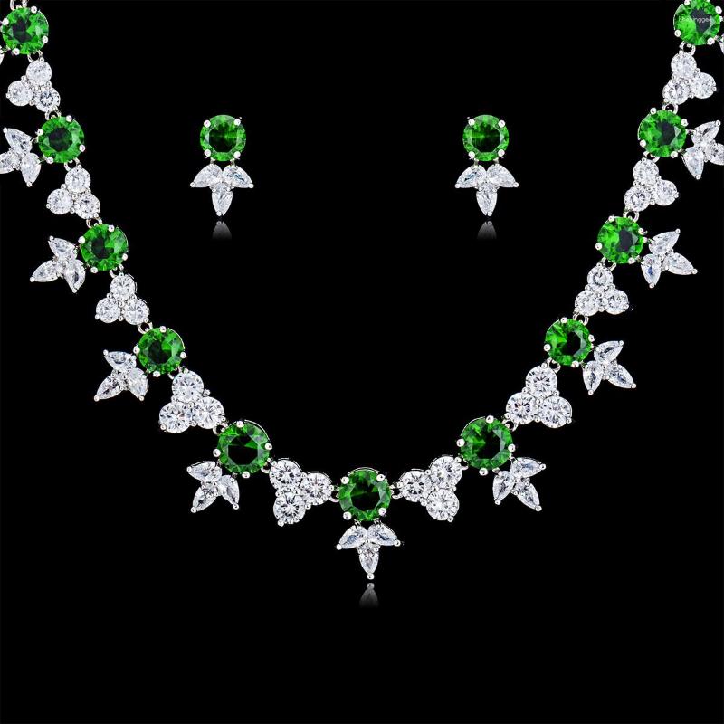 Necklace Earrings Set Fashion Crystal CZ Cubic Zirconia Bridal Wedding Round Flower Earring For Women Accessories CN10128, Picture shown
Necklace Earrings Set Fashion Crystal CZ Cubic Zirconia Bridal Wedding Round Flower Earring For Women Accessories CN10128, Picture shown