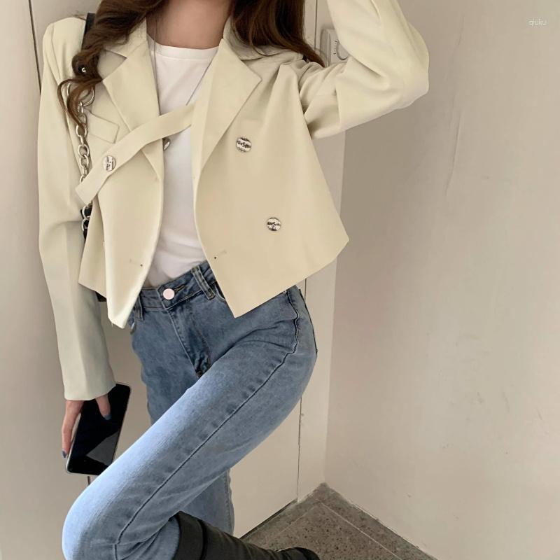 Women's Jackets Women's Jacket Korea Chic Fall Polo Neck Button Casual Lady Long Sleeved Black Suit Elegant White, Beige
Women's Jackets Women's Jacket Korea Chic Fall Polo Neck Button Casual Lady Long Sleeved Black Suit Elegant White, Beige