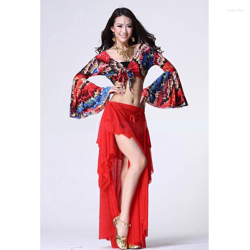 Stage Wear Woman Flamenco Belly Dancing Dress Dance Costume Set Top&Skirt Suits, Colora without chain
Stage Wear Woman Flamenco Belly Dancing Dress Dance Costume Set Top&Skirt Suits, Colora without chain