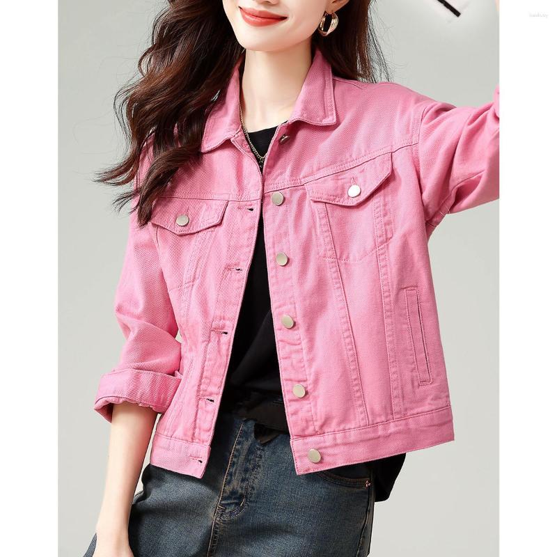 Women's Jackets Women's Denim Jacket Spring Autumn Short Coat Pink Jean Casual Loose Tops Lady Outerwear
Women's Jackets Women's Denim Jacket Spring Autumn Short Coat Pink Jean Casual Loose Tops Lady Outerwear