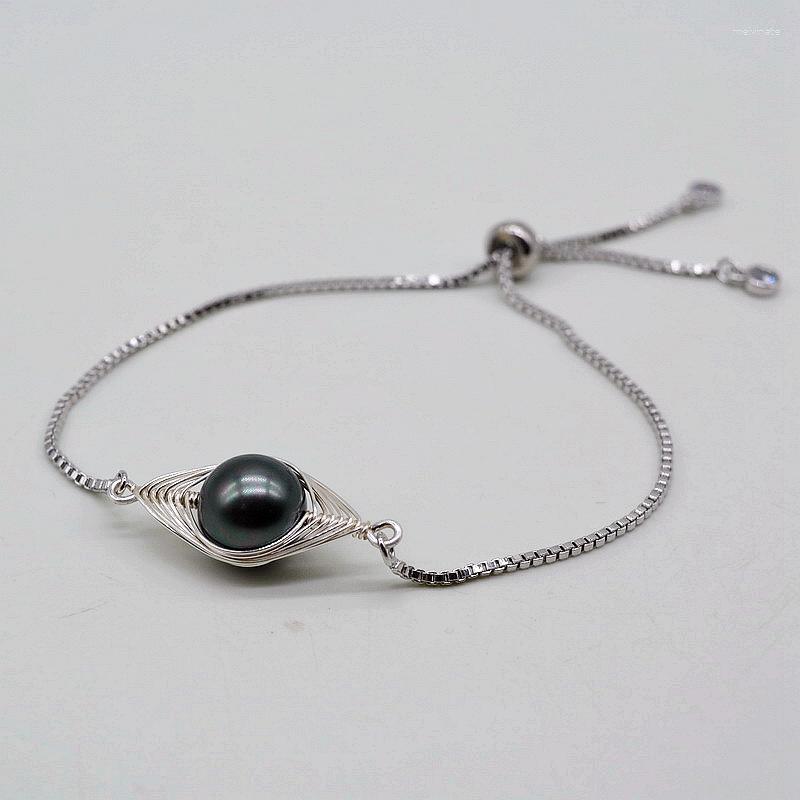 Charm Bracelets Creative Girls Bracelet Black Shell Pearl Adjustable Ladies Fashion Jewelry