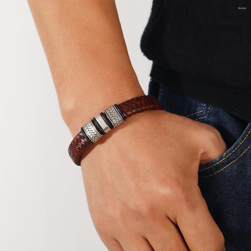 Charm Bracelets Trendy Leather Men Steel Multilayer Braided Rope For Male Jewelry Pulsera Hombre
Charm Bracelets Trendy Leather Men Steel Multilayer Braided Rope For Male Jewelry Pulsera Hombre