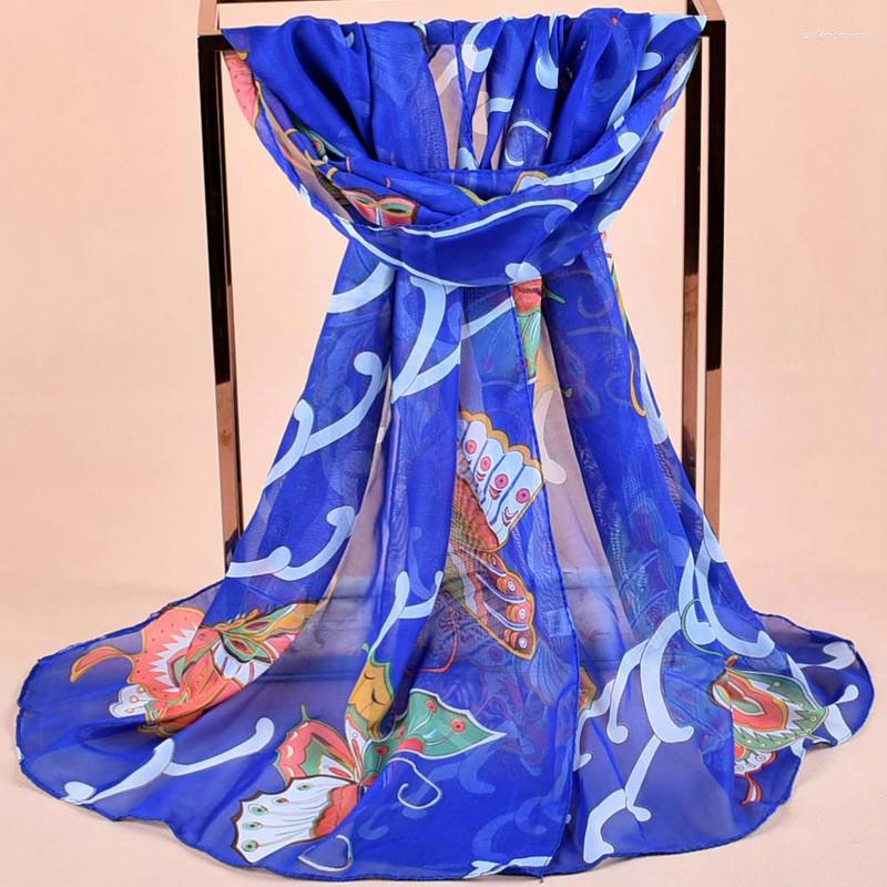 Scarves Silk Long Chiffon Hijab Woman Scarf Butterfly Flowers Printing Holiday Accessory Shawl Red Blue Head Bandana
Scarves Silk Long Chiffon Hijab Woman Scarf Butterfly Flowers Printing Holiday Accessory Shawl Red Blue Head Bandana