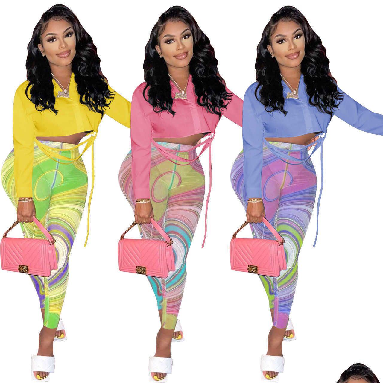 Women'S Tracksuits Designers Women Sports Clothes 2021 Long Sleeve Shirt With Sn Printed Trousers Twopiece Womens Suit Drop Delivery Dh9Sz, Blue
Women'S Tracksuits Designers Women Sports Clothes 2021 Long Sleeve Shirt With Sn Printed Trousers Twopiece Womens Suit Drop Delivery Dh9Sz, Blue