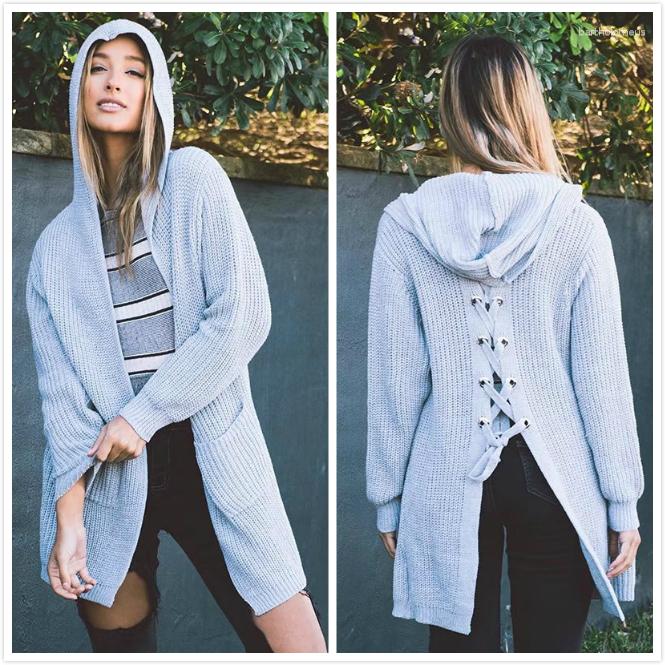 Women's Knits BKLD 2023 Winter Women Long Cardigans Sleeve Open Stitch Knit Sweater Hooded Pockets Back Lace Up Jacket Coat, Black
Women's Knits BKLD 2023 Winter Women Long Cardigans Sleeve Open Stitch Knit Sweater Hooded Pockets Back Lace Up Jacket Coat, Black