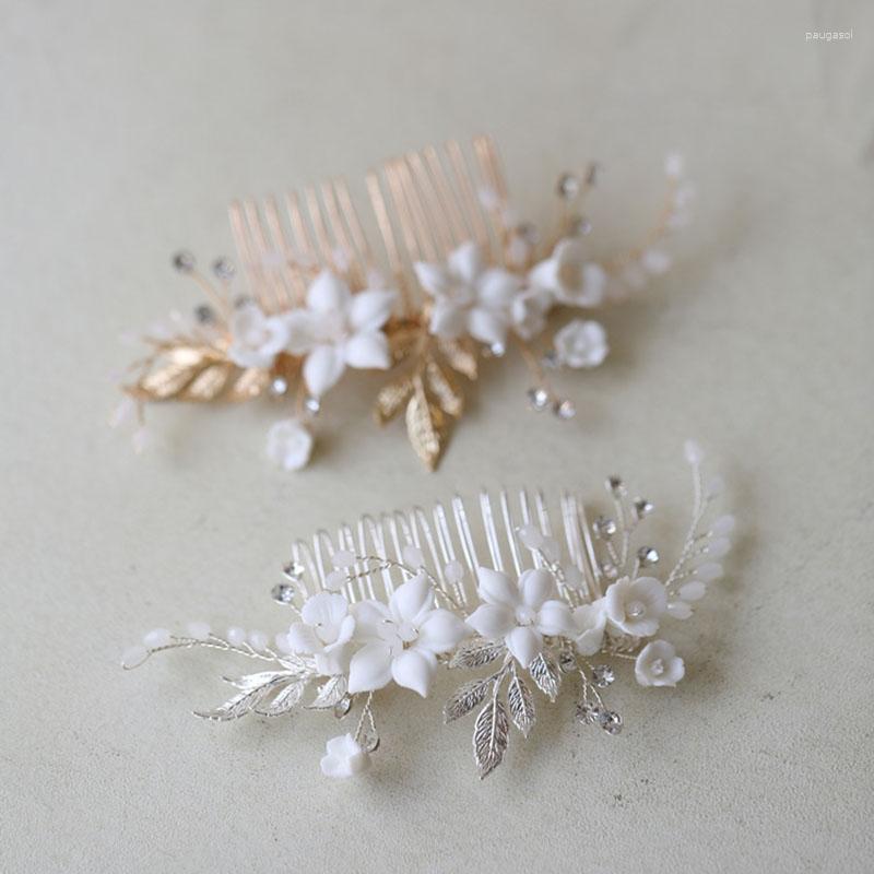 Hair Clips Ins Wedding Comb Ceramic Floral Bridal Piece Gold Silver Color Leaf Women Headband Handmade Accessories
Hair Clips Ins Wedding Comb Ceramic Floral Bridal Piece Gold Silver Color Leaf Women Headband Handmade Accessories