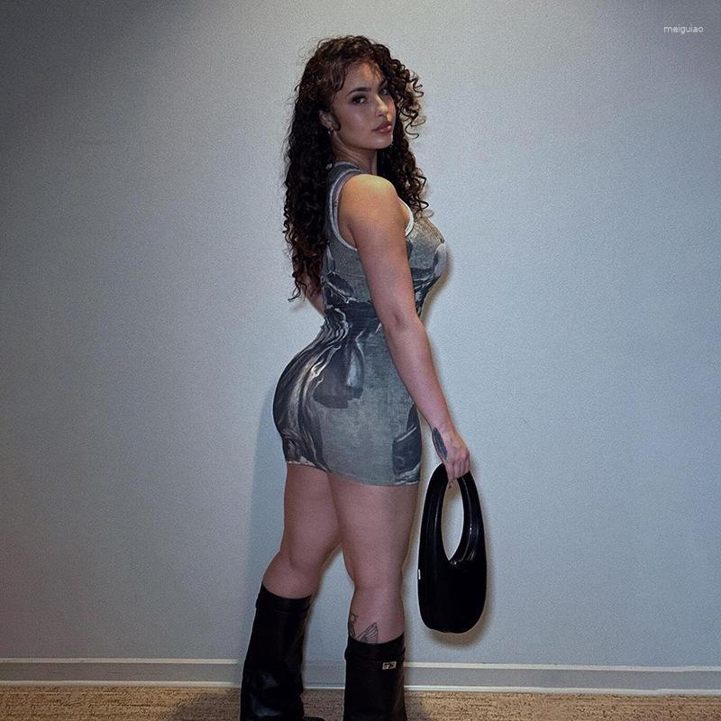 Casual Dresses European And American Style 2023 Summer Women' Round Neck Sleeveless Fashion Print Slim Fit Wrap Hip Dress, Gray
Casual Dresses European And American Style 2023 Summer Women' Round Neck Sleeveless Fashion Print Slim Fit Wrap Hip Dress, Gray