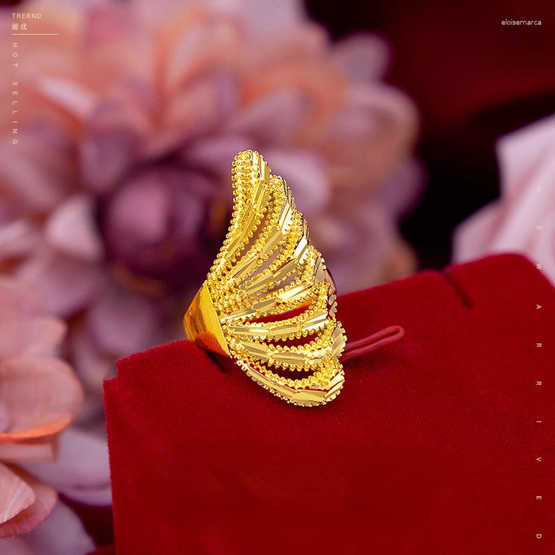 Cluster Rings Vintage Women's Phoenix Flower Ring For Women Original Pure 24K Gold Color Female Finger Fine Jewelry Gifts
Cluster Rings Vintage Women's Phoenix Flower Ring For Women Original Pure 24K Gold Color Female Finger Fine Jewelry Gifts