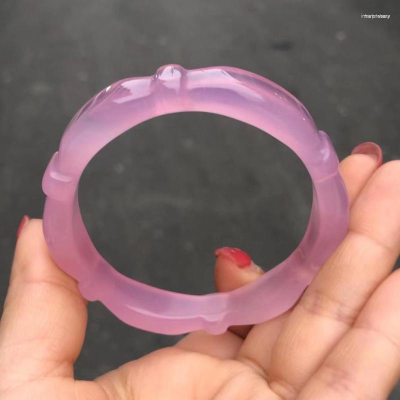 Bangle Natural Pink Chalcedony Real Jades Bangles Women Fine Jewelry Accessories Genuine Certified Stone Bamboo Bracelets
Bangle Natural Pink Chalcedony Real Jades Bangles Women Fine Jewelry Accessories Genuine Certified Stone Bamboo Bracelets