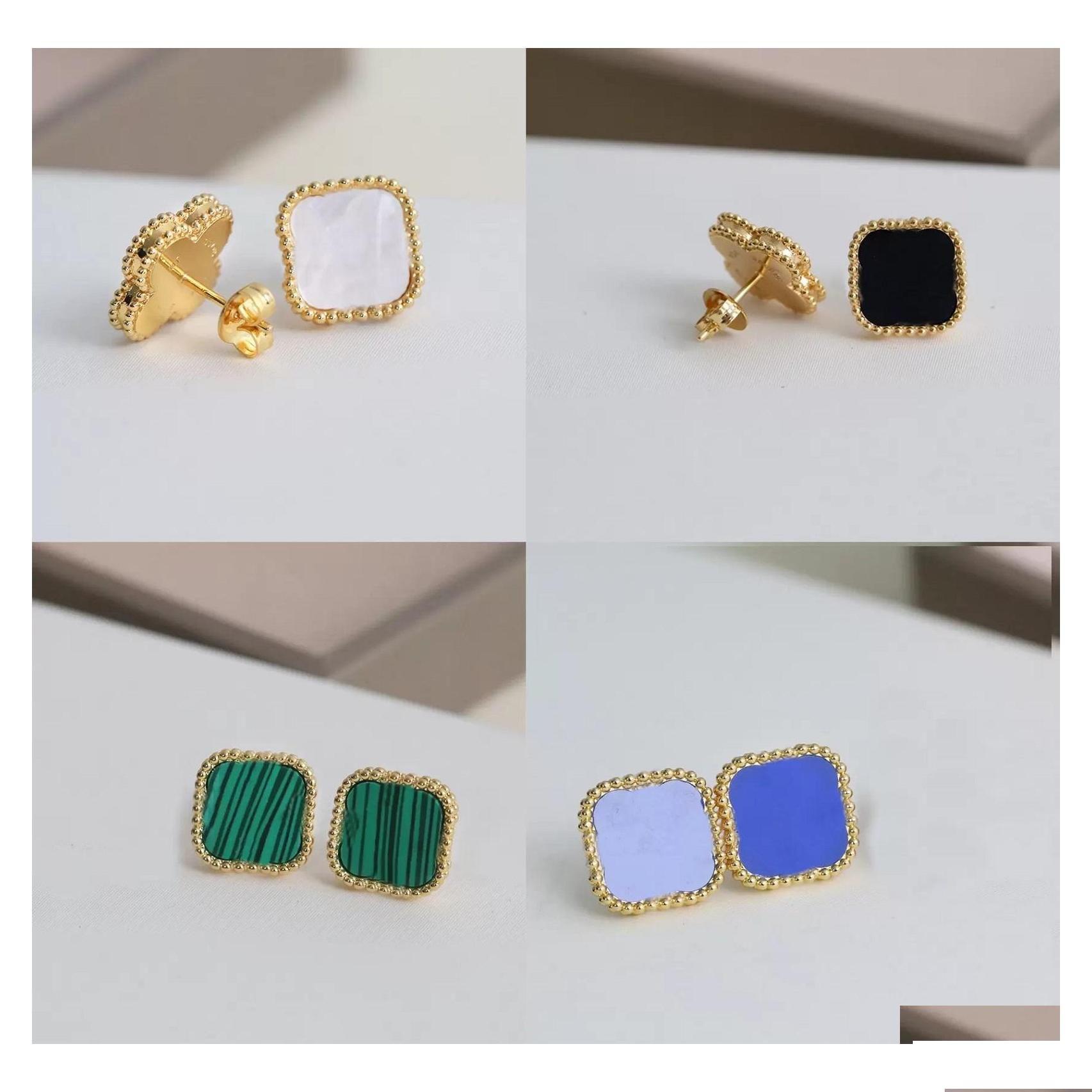 Stud Flower Earrings Classic Designer Four Leaf Clover Earring Korean Style Fashion Natural Shel Turquoise S925 Sier For Women H Dhjrh
Stud Flower Earrings Classic Designer Four Leaf Clover Earring Korean Style Fashion Natural Shel Turquoise S925 Sier For Women H Dhjrh