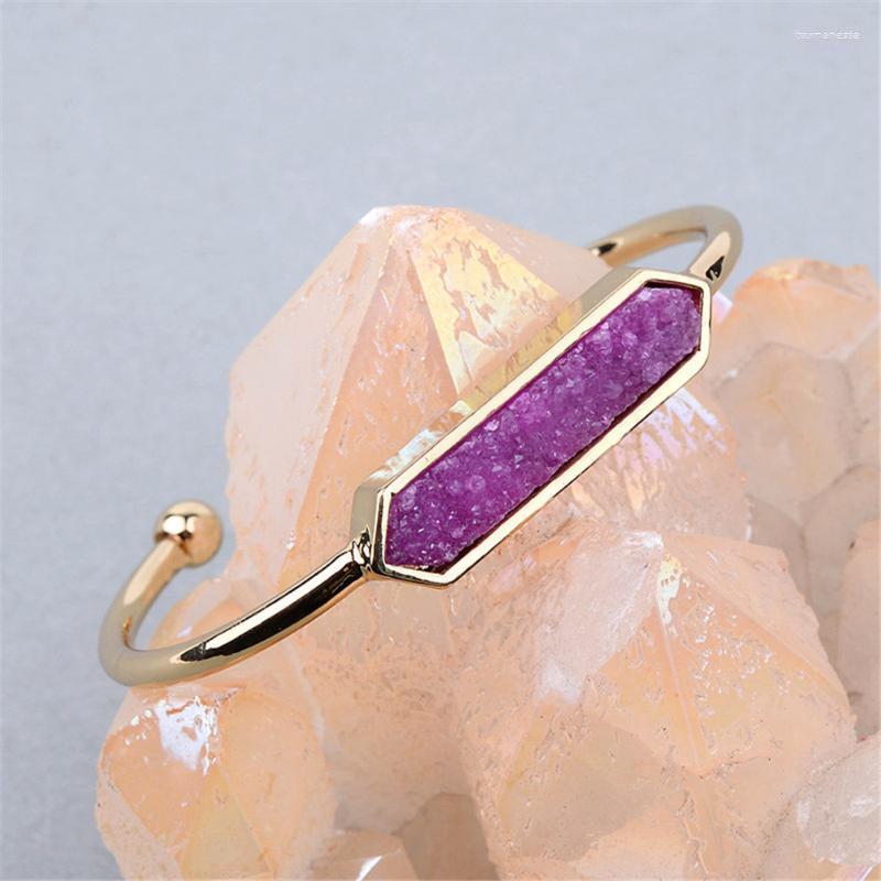Strand Beaded Strands Wholesale 6Pcs/Lot Natural Stone Amethystss Copper Open Bracelet Lady Gold Rose Druzy Drop Raym22
Strand Beaded Strands Wholesale 6Pcs/Lot Natural Stone Amethystss Copper Open Bracelet Lady Gold Rose Druzy Drop Raym22