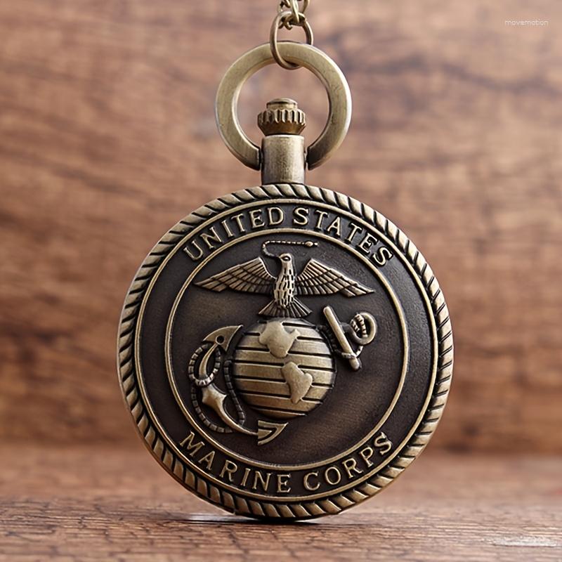 Wristwatches 1pc Retro Pocket Watch United States Marine Corps/Navy Men's Womens Quartz For Fathers Day, Picture shown
Wristwatches 1pc Retro Pocket Watch United States Marine Corps/Navy Men's Womens Quartz For Fathers Day, Picture shown